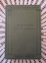 Vintage Boswells LIFE OF JOHNSON Book Riverside Literature Series Gerard Jensen - £7.86 GBP