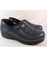 Sanita The Original Danish Clogs Slip On Blue Textured Leather Sz 8.5 US... - $659.99 MXN