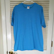 Vintage T Blank Size L Blue FOTL HD Honduras Teal Turquoise Cotton Polye... - $21.95