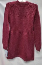 Girls Small (6-6X) Burgundy Crochet Sweater Dress image 4