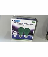 Lightway 2-Pack Colorful LED Light Bulbs 60 Watt GREEN NEW - $8.99