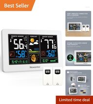 Luxury Wireless Weather Station with Large LCD, Forecast, &amp; Adjustable B... - $108.85