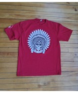 Vintage LIMITLESS MOD CO. Tshirt T shirt Skull Indian Head Dress VAPE SH... - $352.68 MXN
