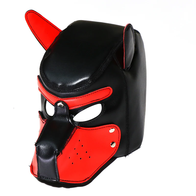 House Home Brand New Fashion Padded PU Leather Rubber Role Play Dog Mask Puppy C - £36.87 GBP