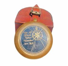 Poem Pocket Compass with Not All Those Who Wander are Lost Engraved II (... - £35.96 GBP