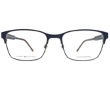 Tommy Hilfiger Brille Rahmen TH 1396 R1W Brown Blau Quadratisch 53-18-140 - $55.57