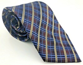 Kenneth Cole NY Neck-Tie 100% SILK Handmade Multi-Color Blue Maroon Beige $45 - £21.08 GBP