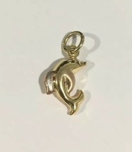 14k Tri Color Gold Dolphin Pendant Charm - $66.00
