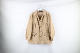 Vtg 70s Streetwear Womens Large Thrashed Safari Bush Full Button Jacket ... - £43.38 GBP
