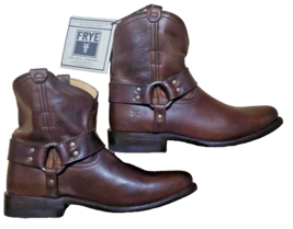 Frye Women&#39;s Wyatt Dark Brown Harness Short Pull-On Western Boot Size 6.... - £100.02 GBP