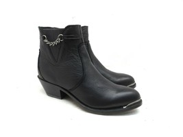 Durango Women&#39;s 5&quot; Side Zip Motorcycle Ankle Boots RD860 Black 6 Wide - $64.12