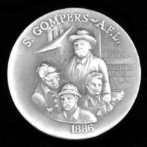Longines Symphonette - &quot;Samuel Gompers AFL&quot; .925 Sterling Silver Medal -... - £30.66 GBP