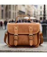 Genuine Cowhide Leather Messenger Bag for Men  Vintage Small Shoulder Ba... - $99.00