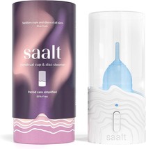 NEW Saalt Steamer Cleaner Menstrual Cup Disc Automatic Timing On/Off Art... - $36.77