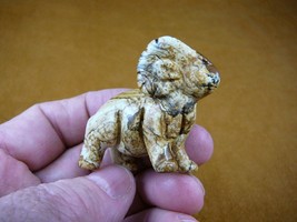 (Y-RAM-704) tan Picture Jasper RAM SHEEP gemstone carving FIGURINE BIGHO... - $17.53