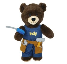 Build A Bear Indy Inland Teddy W/ Overalls &amp; Tools Hammer Stuffed Animal Plush - £37.21 GBP