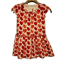Size 6 Gymboree Red and Pink Valentine Heart Dress Knit Short Sleeves As Is - £10.23 GBP