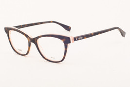 FENDI FF 0256 086 Dark Havana Eyeglasses 50mm - £105.42 GBP