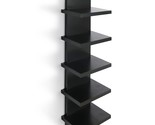 5 Tier Wall Shelves Black, Vertical Column Shelf Floating Storage Home D... - $64.99