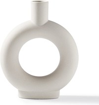 The Inglenix White Ceramic Vase Nordic Minimalism Style Decoration For - £29.30 GBP