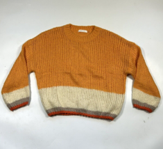 Mustard Seed Knit Womens Sweater Size Small Orange Acrylic Soft - £19.95 GBP