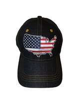 RFCO Dark Denim Blue USA America Flag in Country Baseball Cap Hat - £9.51 GBP