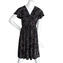 Lands End Women Size XXS (00-0) Petite Flutter Sleeve Surplice Dress, Black - $23.99