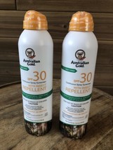 2 X Australian SPF 30 Spray Sunscreen w/Insect Repellent 5.6 oz - Exp 7/24 - £22.03 GBP