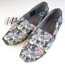 Bobs Skechers Plush Pastel Pups Slip On Sneakers Comfort Shoes Gray Multi Color - £39.85 GBP
