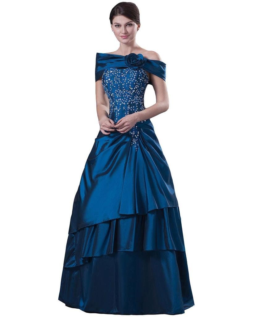 Kivary Sweetheart Beaded Boned Turquoise Corset Prom Quinceanera Dresses with Wr