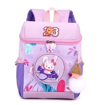New Kindergarten Backpack School Bags For Girls Baby Princess Rabbit Satchel Wat - £24.27 GBP