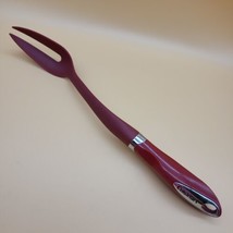 Cuisinart Split Spoon Serving Fork Mix Stir 15 inch Slotted Red - £10.15 GBP