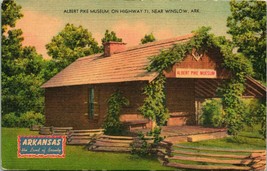 Vtg Linen Postcard Winslow Arkansas AR Albert Pike Museum Highway 71 UNP M13 - £3.05 GBP