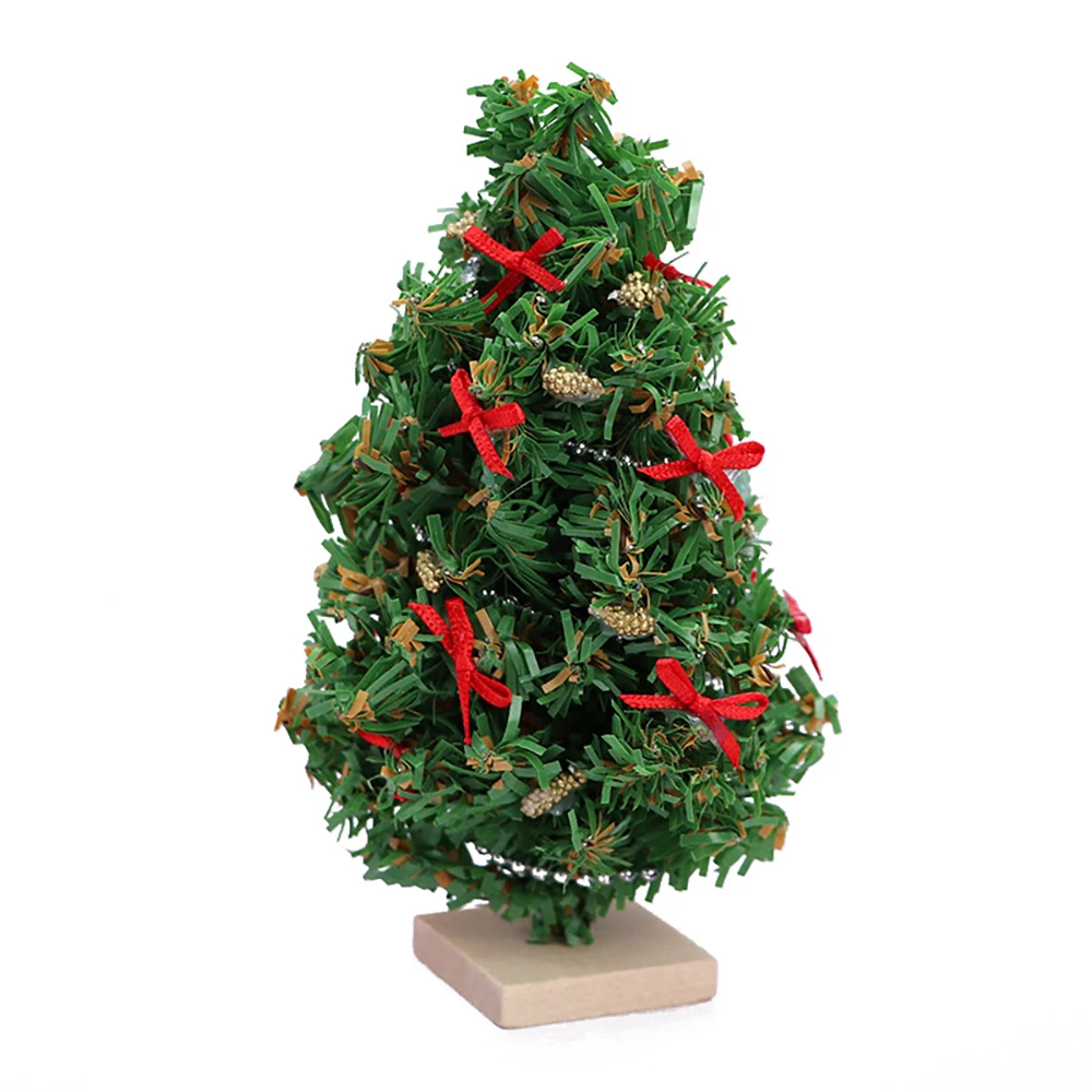 1/12 Dollhouse Miniature Accessories Mini Christmas Tree Simulation Xmas Tree - £21.43 GBP