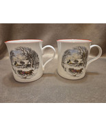 Crown Trent Fine Bone China Winter Scene Mug Cup Staffordshire England - $15.43