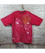 VTG Y2K Urban Couture Victorious Men&#39;s 2XL T Shirt Red Embellished Full ... - £21.07 GBP