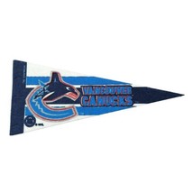 Vintage 90s Vancouver Canucks NHL Felt Mini Pennant 4 x 9 NHL Mini Flag  - £4.66 GBP