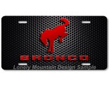 Ford Bronco Text Inspired Art Red on Mesh FLAT Aluminum Novelty License ... - $17.99
