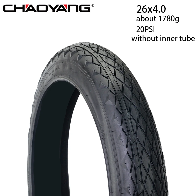 CHAOYANG 26x4.0 26 Inch Bicycle Half Bald Bike Fat Tire Tube Set Cycling Road MT - £145.83 GBP