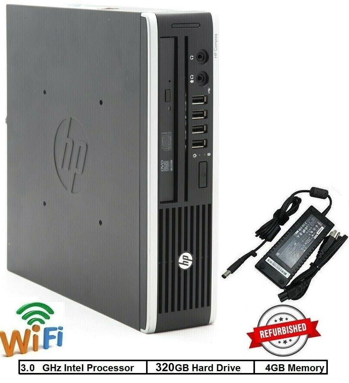 Primary image for HP Slim Desktop Computer Windows 10 Pro 4GB RAM 320GB HDD WiFi DVD for Office...