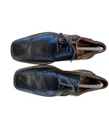 Johnson &amp; Murphy Dobson Cap Oxford Shoes Black Leather #20-7511 Mens Sz 10 - $45.83 CAD