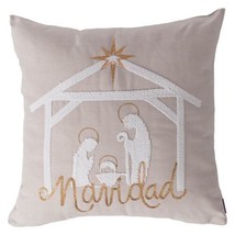 Holy Family Christmas Holidays Embroidered Decorative Cushions 2 Pcs (17”x17”) - £43.65 GBP