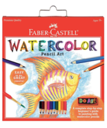 Faber-Castell 15 Piece Watercolor Pencil Paper Art Set for Beginners Ages 9+ NEW - $9.99