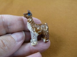 Y-LLA-ST-39) baby brown white LLAMA SOAPSTONE stone PERU FIGURINE love l... - $165.44 MXN