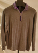 Bobby Jones Gray Pima Cotton 1/4 Zip Pullover Size L Sweatshirt Sweater - $24.74