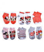 Disney Minnie Mouse and Daisy Duck Baby Girl Crew Socks 6-Pack Multi-Color - £14.14 GBP