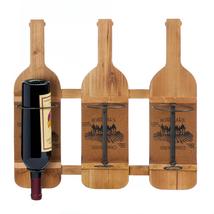 Bordeaux Wooden Bottle Holder for 3 Bottles of Your Favorite Vintage Wine - £48.21 GBP