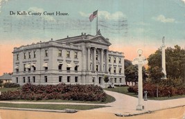 SYCAMORE IL~DEKALB ILLINOIS COUNTY COURT HOUSE~1914 POSTCARD - $5.24