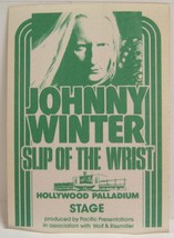 JOHNNY WINTER - VINTAGE ORIGINAL 1970&#39;s CONCERT TOUR CLOTH BACKSTAGE PASS - $20.00