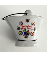 Vintage Pennsylvania Dutch Country Ceramic Mini Pail Bucket Made In Japa... - $20.98